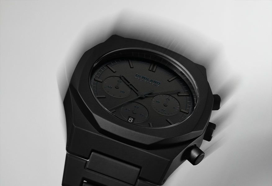 Orologio D1 MILANO Shadow, Polychrono quarzo, TOTAL BLACK, 40.5mm - D1-PHBJSH