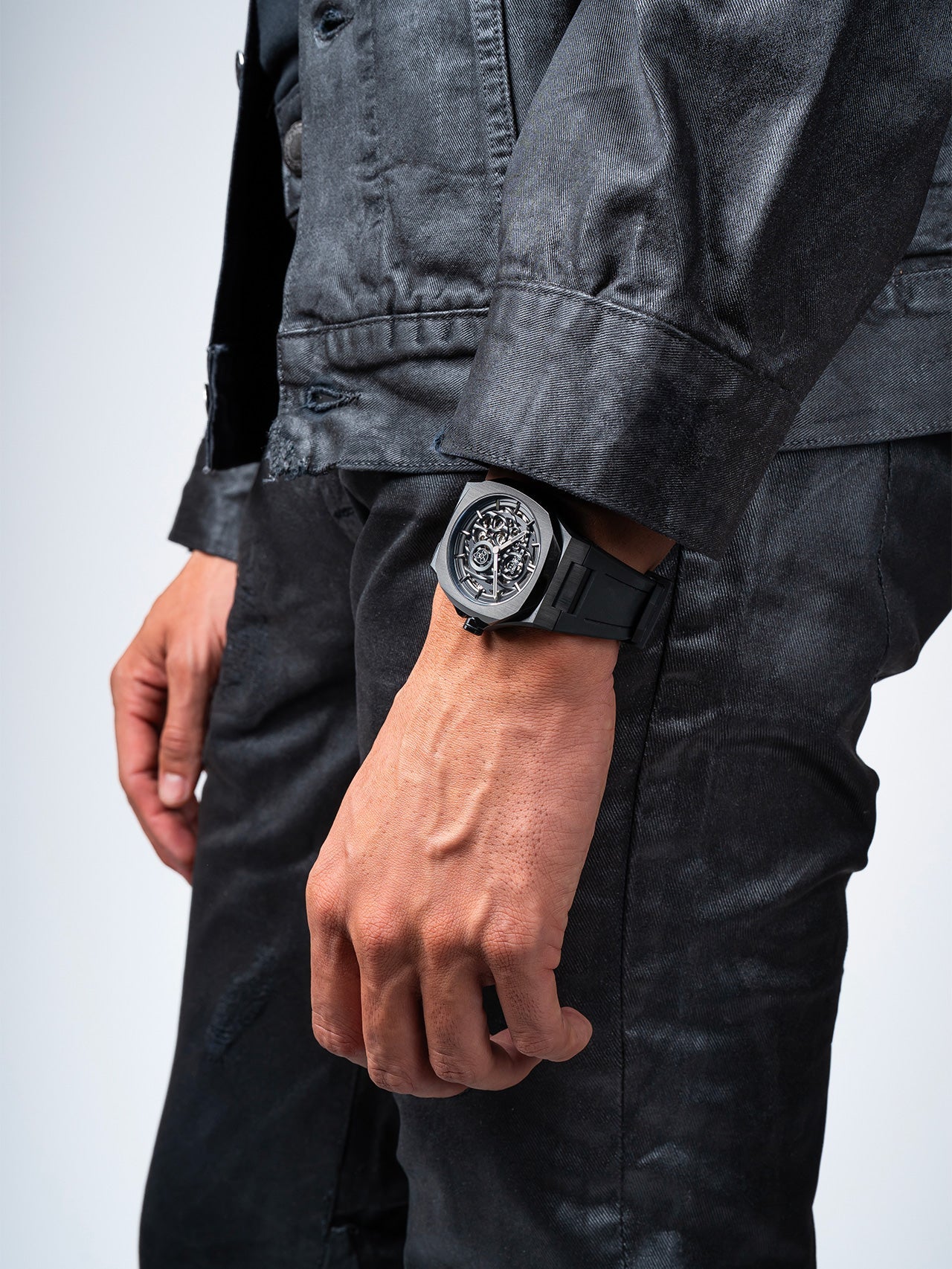 OROLOGIO D1 MILANO, Jet Black
Skeleton Rubber, COLORE NERO, 41.5 mm - D1-SKRJ17