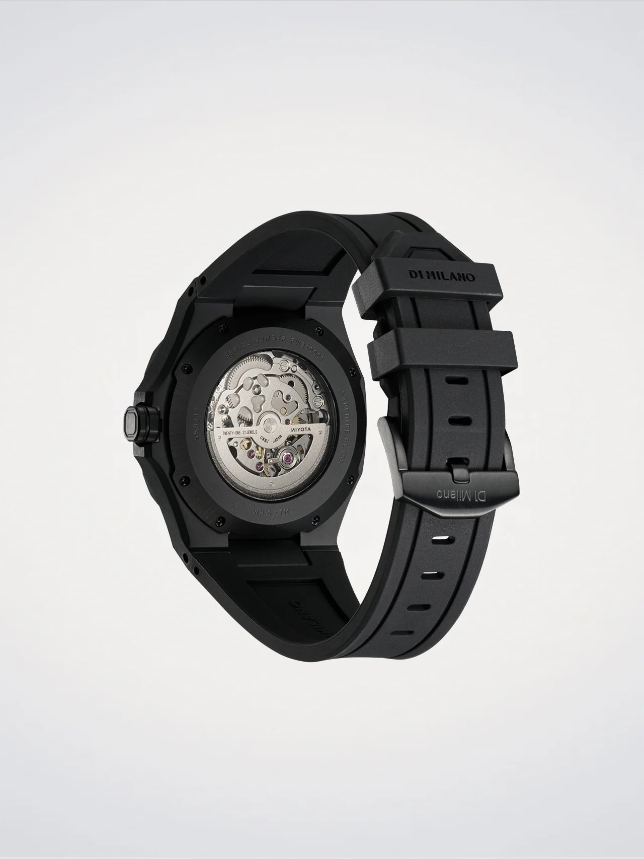 OROLOGIO D1 MILANO, Jet Black
Skeleton Rubber, COLORE NERO, 41.5 mm - D1-SKRJ17