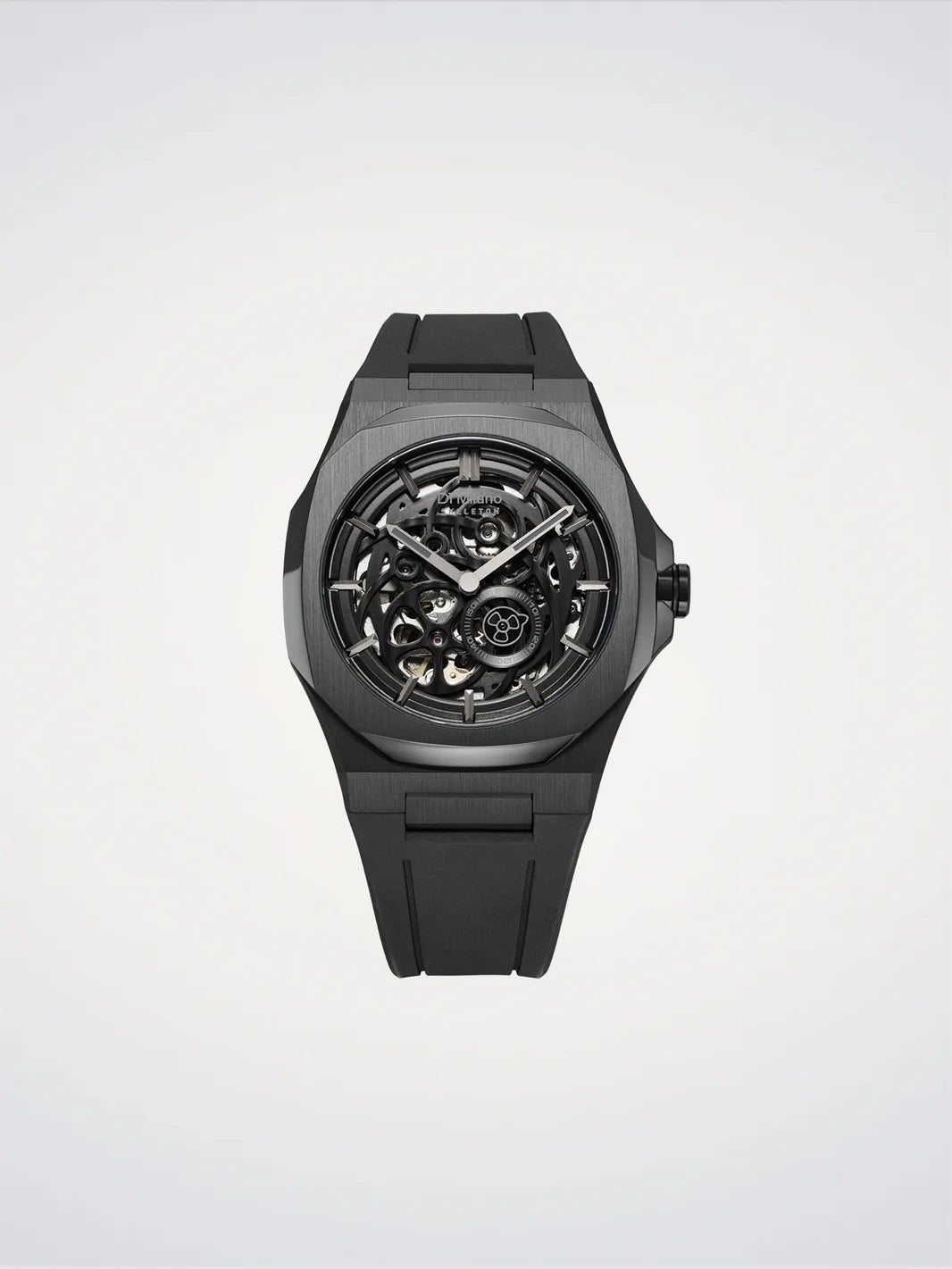 Orologio D1 MILANO, Jet Black, Automatico, Skeleton Rubber, 41.5mm - D1-SKRJ17