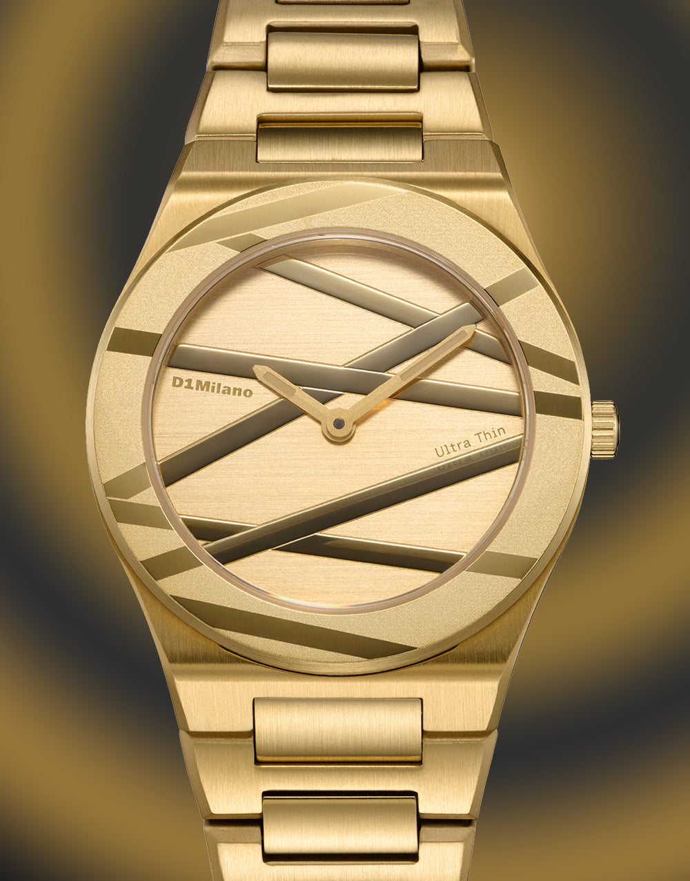 Orologio D1 MILANO lady, Golden Inlay, Ultra Thin quarzo, 30mm - D1-UCBL05