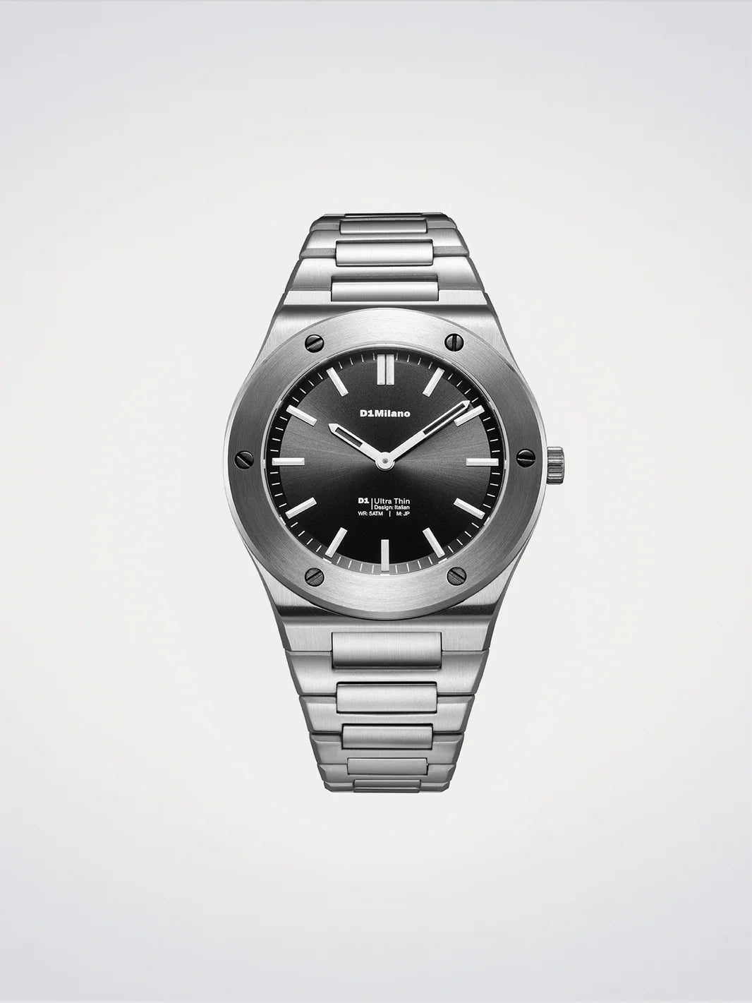 Orologio D1 MILANO Obsidian Sealed, Ultra Thin quarzo, QUADRANTE NERO, 39mm - D1-UCBU01