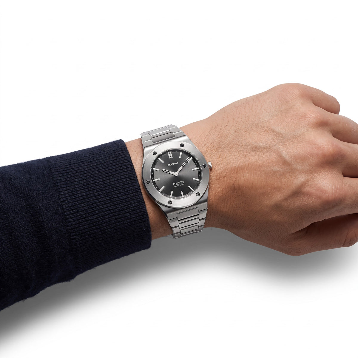 Orologio D1 MILANO Obsidian Sealed, Ultra Thin quarzo, QUADRANTE NERO, 39mm - D1-UCBU01