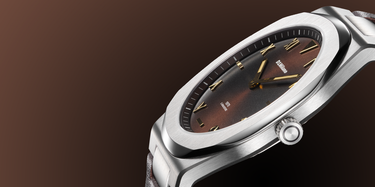 Orologio D1 MILANO, Earthline, Ultra Thin, colore marrone, movimento quarzo, 39mm - D1-UHLJ01