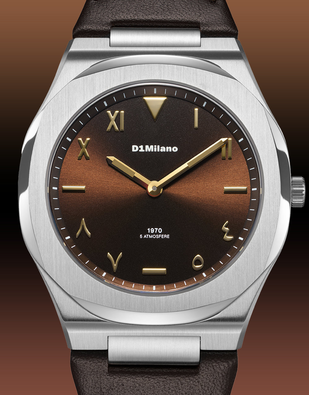 Orologio D1 MILANO, Earthline, Ultra Thin, colore marrone, movimento quarzo, 39mm - D1-UHLJ01
