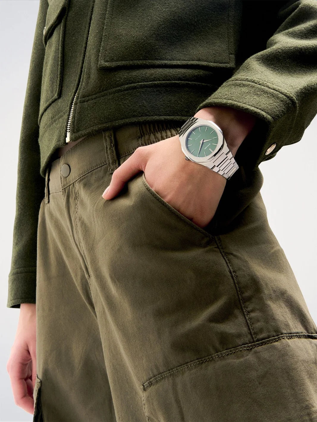 D1 MILANO, Moss Ultra Thin, QUADRANTE VERDE BOTTIGLIA, 40 mm - D1-UTBJ06