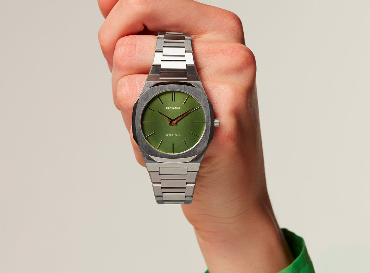 D1 MILANO, Moss Ultra Thin, QUADRANTE VERDE BOTTIGLIA, 40 mm - D1-UTBJ06