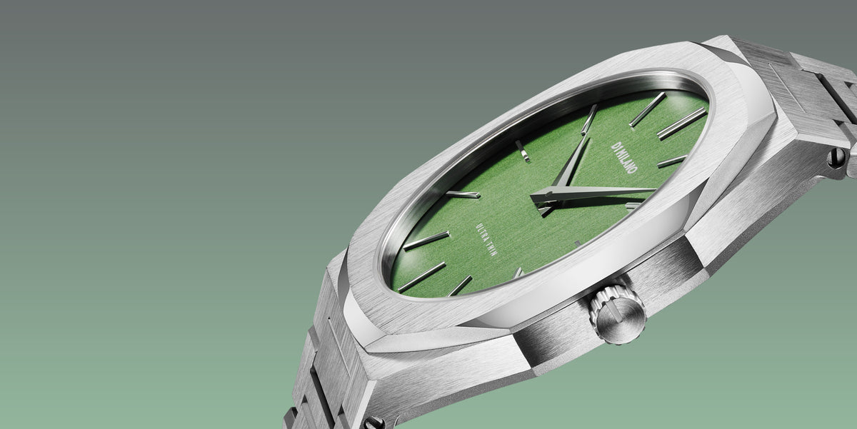 D1 MILANO, Moss Ultra Thin, QUADRANTE VERDE BOTTIGLIA, 40 mm - D1-UTBJ06