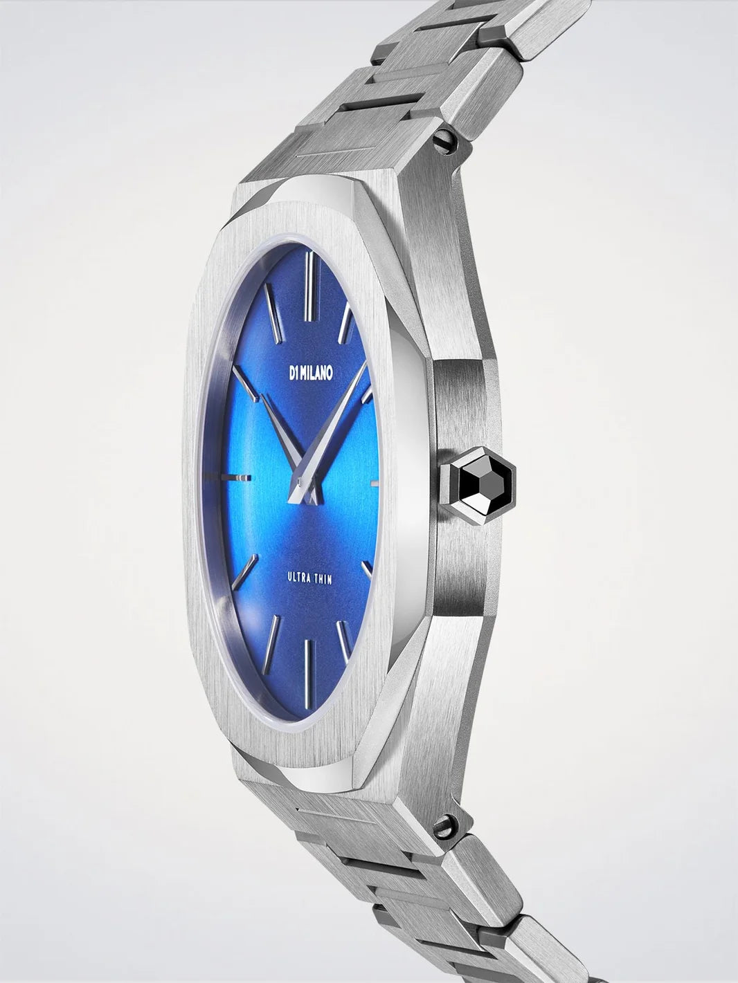 D1 MAILAND, Geo
 Ultradünn, elektrisch blaues Zifferblatt, 40 mm – D1-UTBJ09
