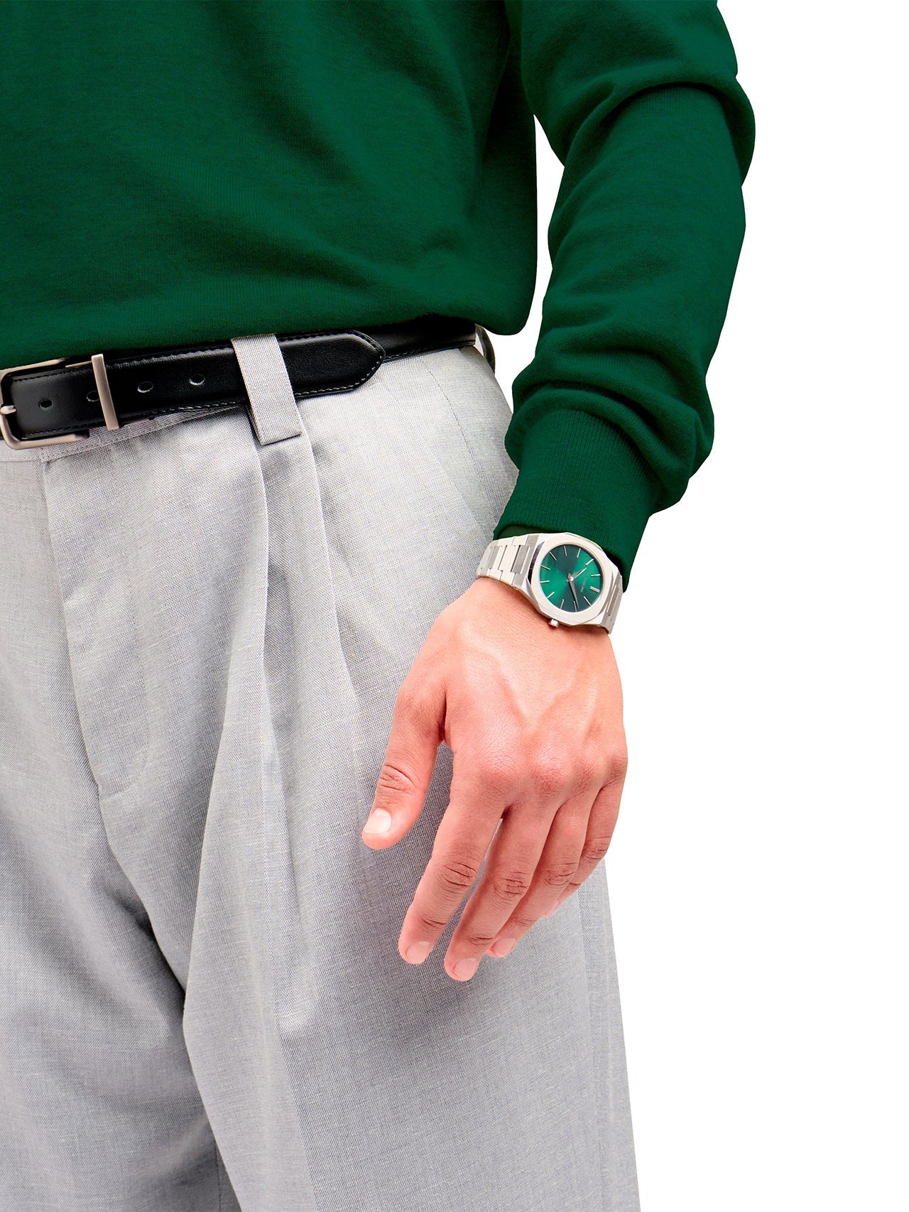 OROLOGIO D1 MILANO, colore verde Scarabeo, Ultra Thin 40 mm - D1-UTBJ37