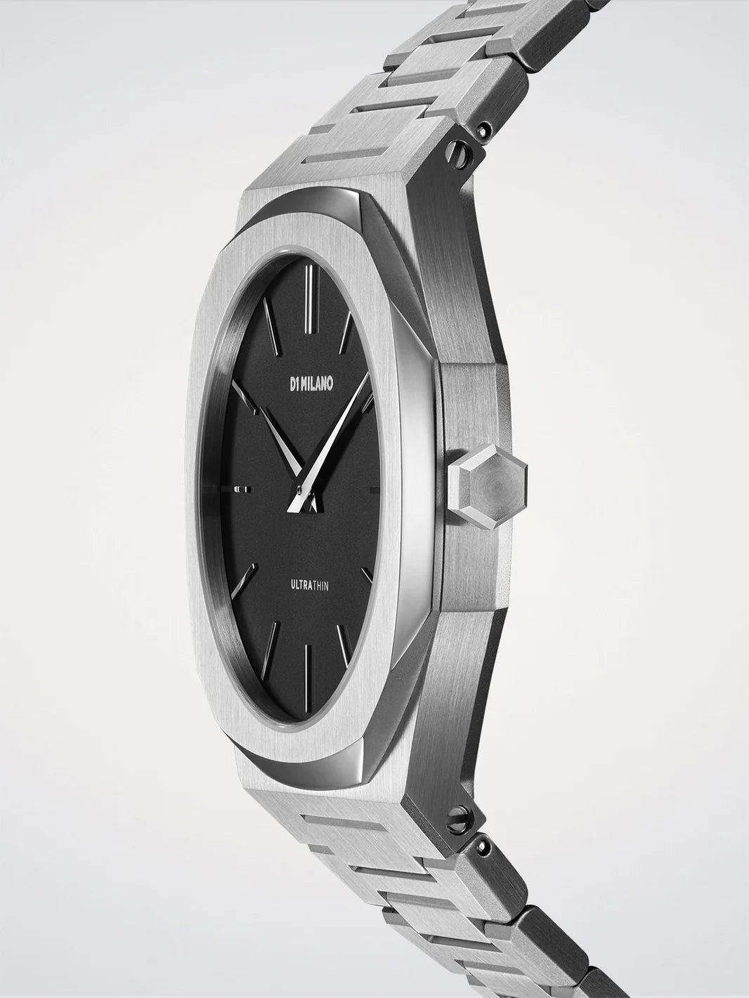 Orologio D1 MILANO Re, QUADRANTE NERO OPACO, Ultra Thin Bracelet quarzo, 40 mm - D1-UTBJ40