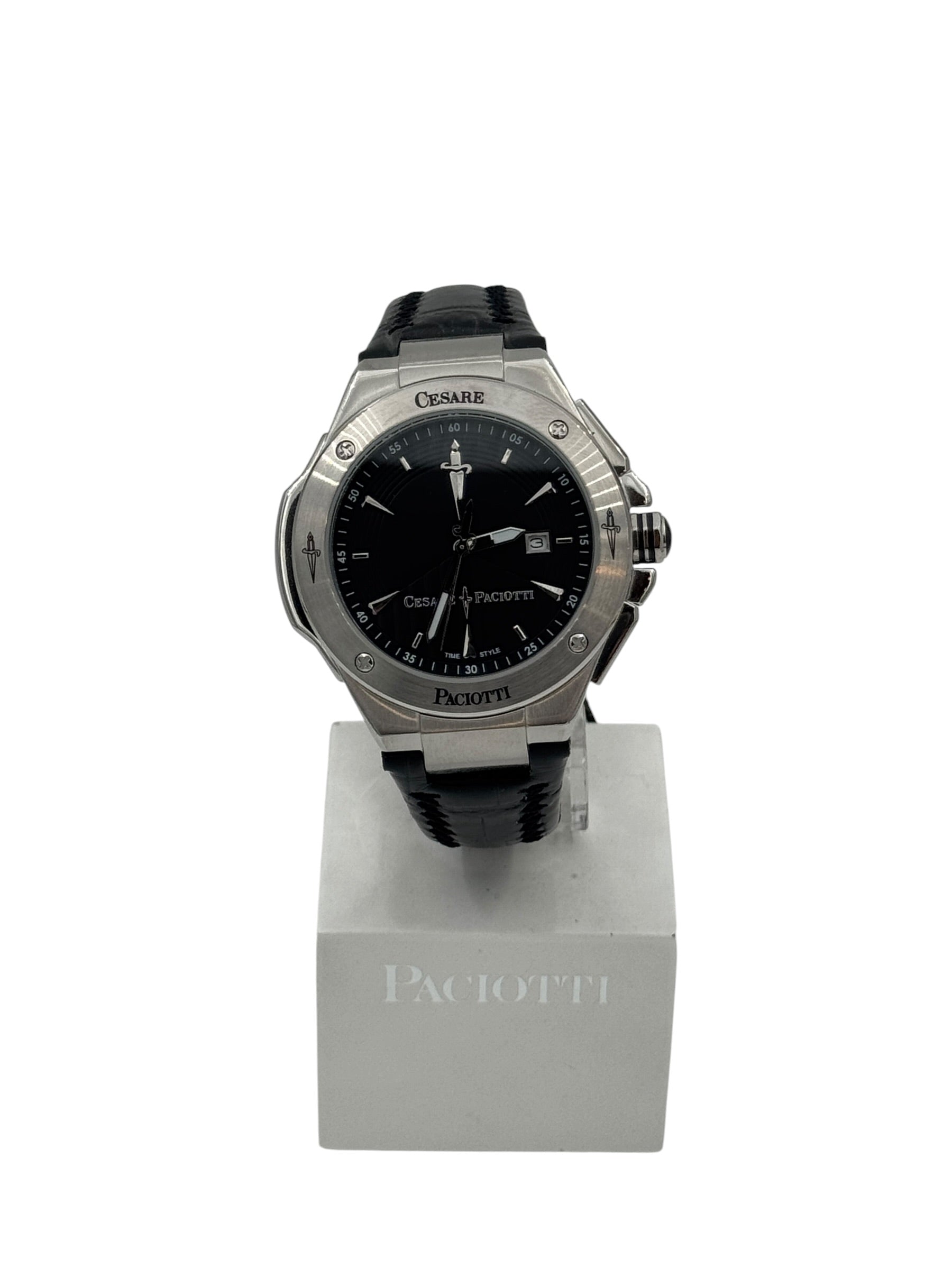 Orologio Cesare Paciotti, New York, quadrante nero al quarzo, 45mm - TSST009