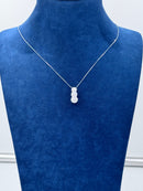 Diana - Collana trilogy in oro bianco 18kt e mosaico di diamanti a scalare - CL D. 36 BR