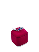 Diana - Veretta in oro bianco 18kt, diamanti e 5 zaffiri - AN D. 90-5B ZA