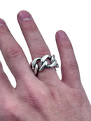 Anello Spadarella in argento, uomo,  Fascia a catena - AN561