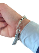 Bracciale Spadarella corda in argento e nylon, unisex, color verde gucci - SPBR636-verde gucci