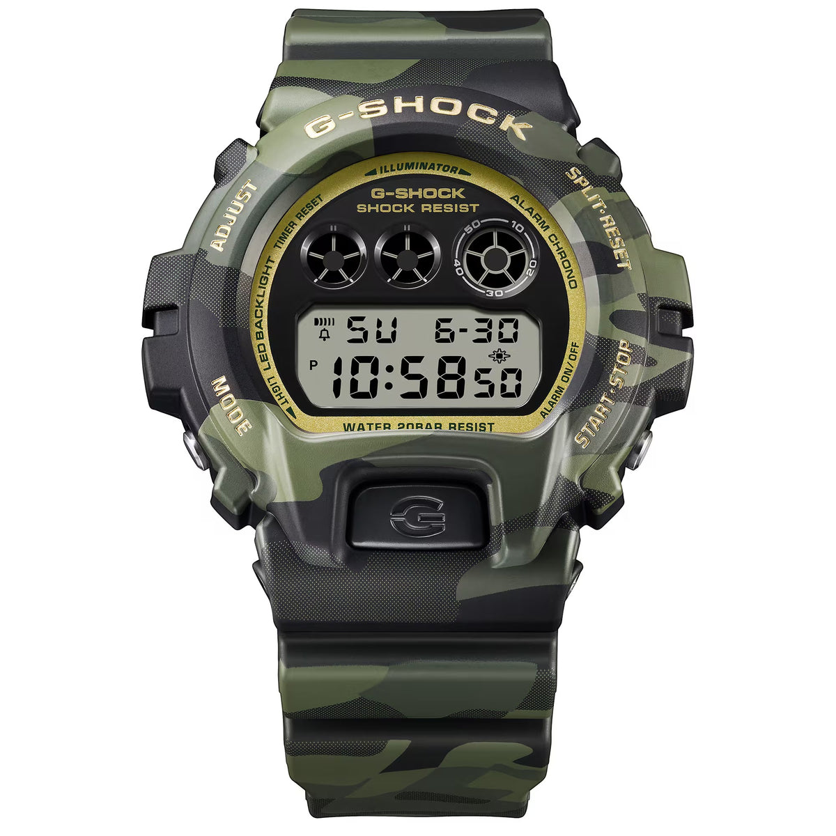 Orologio G-Shock ORIGIN, CAMOUFLAGE VERDE, linea Bold Camo, 50mm - DW-6900CMG-3ER