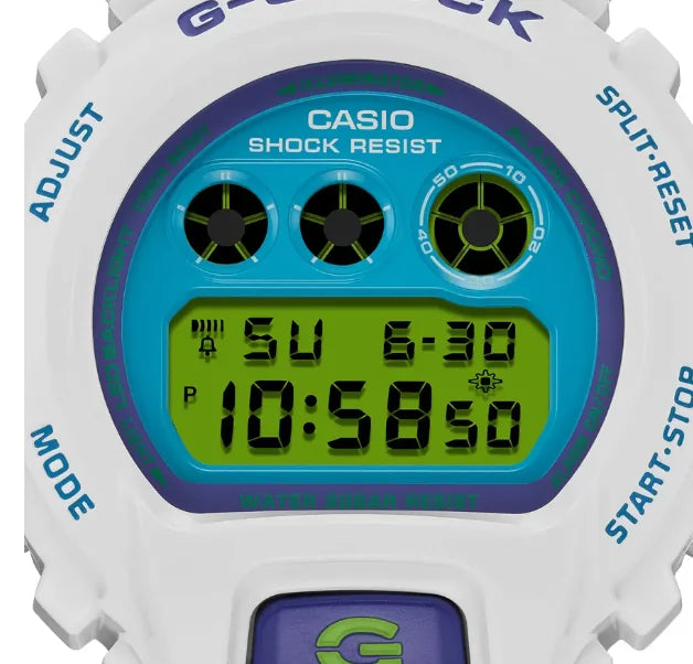 G-SHOCK CLASSIC "CRAZY COLOR",
SERIE DW-6900, 50mm - DW-6900RCS-7ER