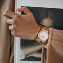 Orologio Daniel Wellington Iconic Link Rose Gold, quadrante bianco, unisex 40mm - DW00100343