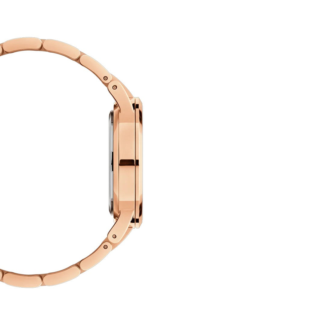 Orologio Daniel Wellington Iconic Link Rose Gold, quadrante bianco, unisex 40mm - DW00100343