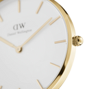 Orologio Daniel Wellington Petite Evergold, cinturino color oro e quadrante bianco, 32mm - DW00100348