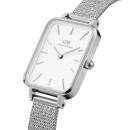 Orologio Daniel Wellington Quadro Pressed Sterling, cinturino color argento e quadrante bianco, 20x26mm - DW00100438