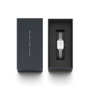 Orologio Daniel Wellington Quadro Pressed Sterling, cinturino color argento e quadrante bianco, 20x26mm - DW00100438