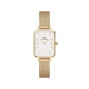 Orologio Daniel Wellington Quadro Pressed Evergold, cinturino color oro e quadrante bianco, 20x26mm - DW00100556