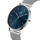 Orologio Daniel Wellington Classic Mesh Arctic Silver, quadrante blu, 40mm - DW00100628