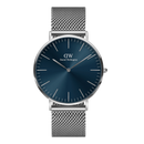 Orologio Daniel Wellington Classic Mesh Arctic Silver, quadrante blu, 40mm - DW00100628