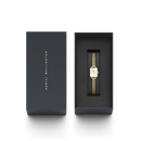 Orologio Daniel Wellington Quadro Mini Evergold Champagne, cinturino color oro e quadrante bianco, 15.4x18.2mm - DW00100656