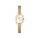 Orologio Daniel Wellington Quadro Mini Evergold Champagne, cinturino color oro e quadrante bianco, 15.4x18.2mm - DW00100656