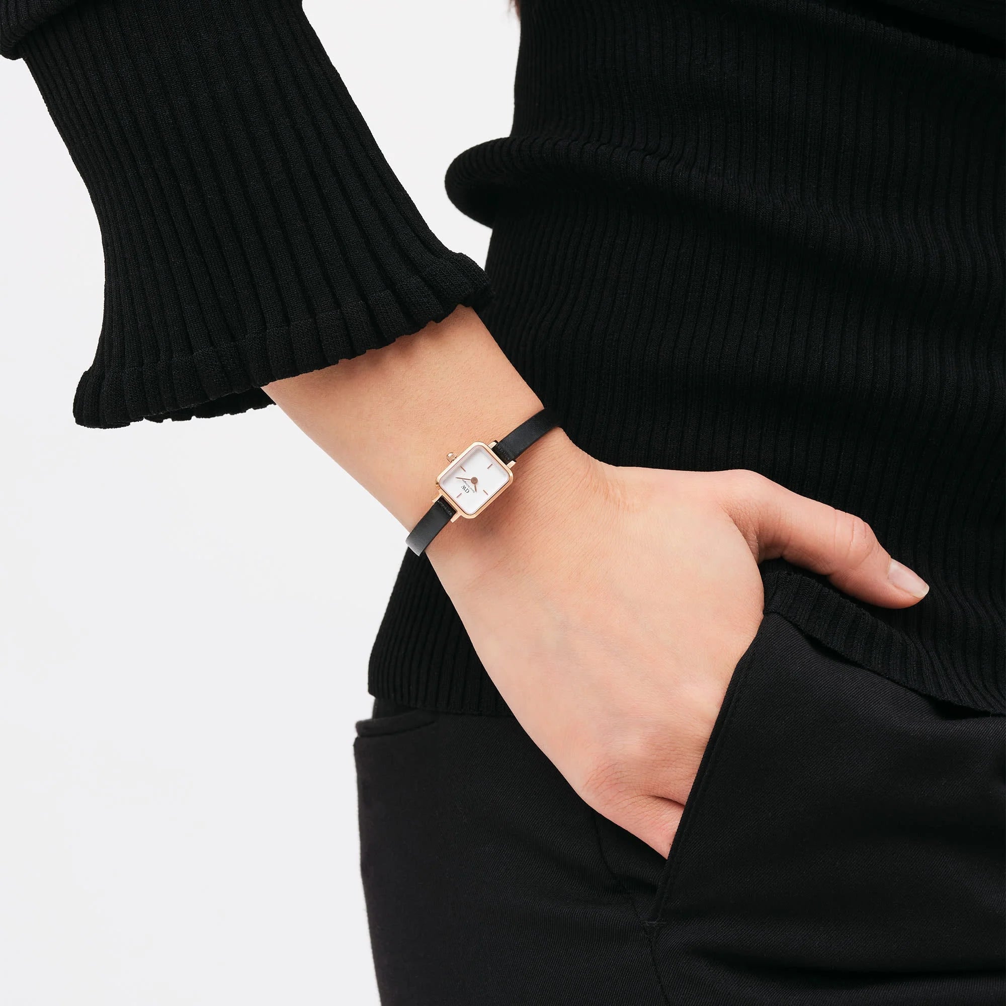 Orologio Daniel Wellington Quadro Mini Sheffield Rose Gold, 15.4x18.2mm - DW00100728