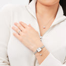 Orologio Daniel Wellington Quadro Mini Lumine Bezel Silver, 15.4x18.2mm - DW00100732