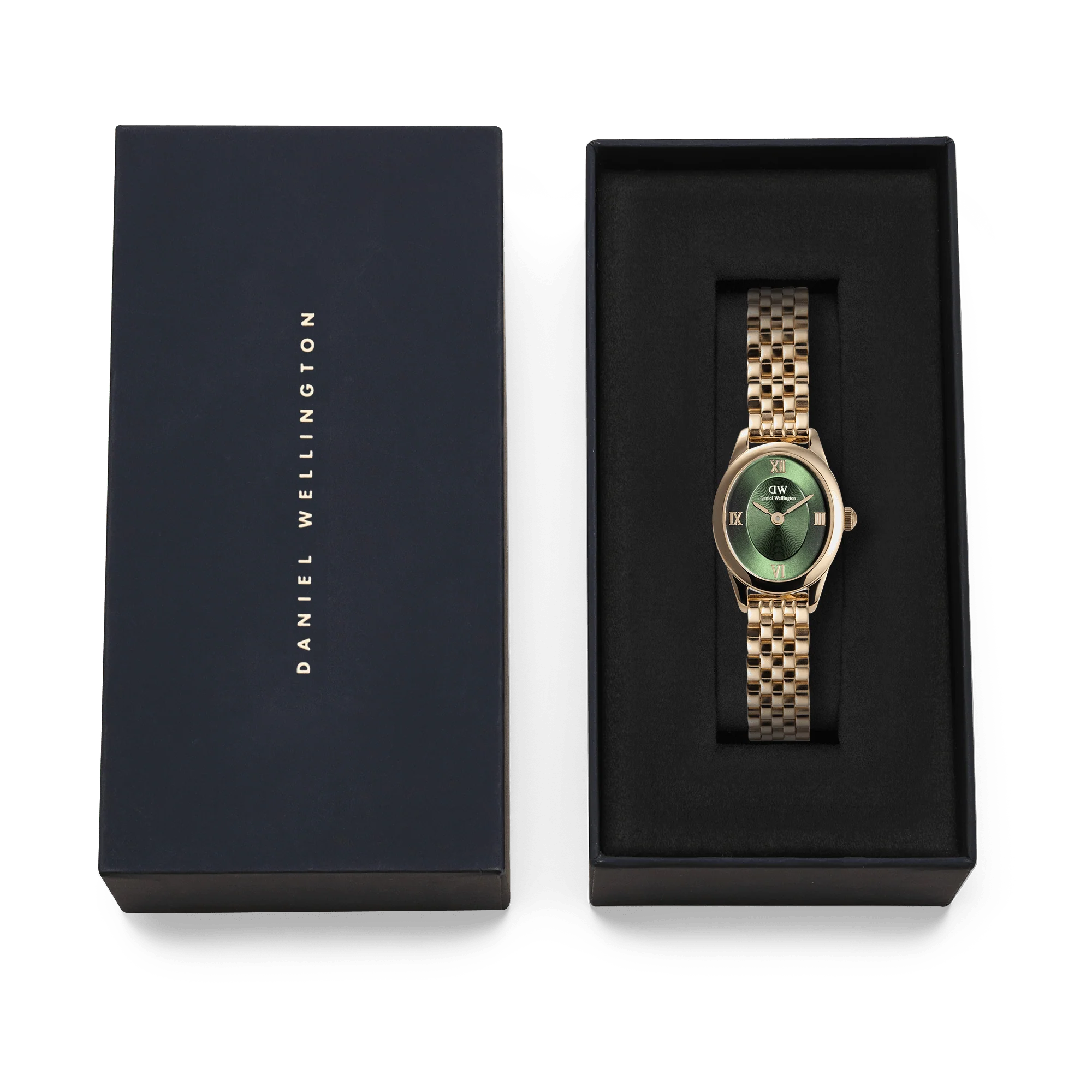 Orologio Daniel Wellington Ophelia Mini Emerald Gold, 22x25.5mm - DW00100804