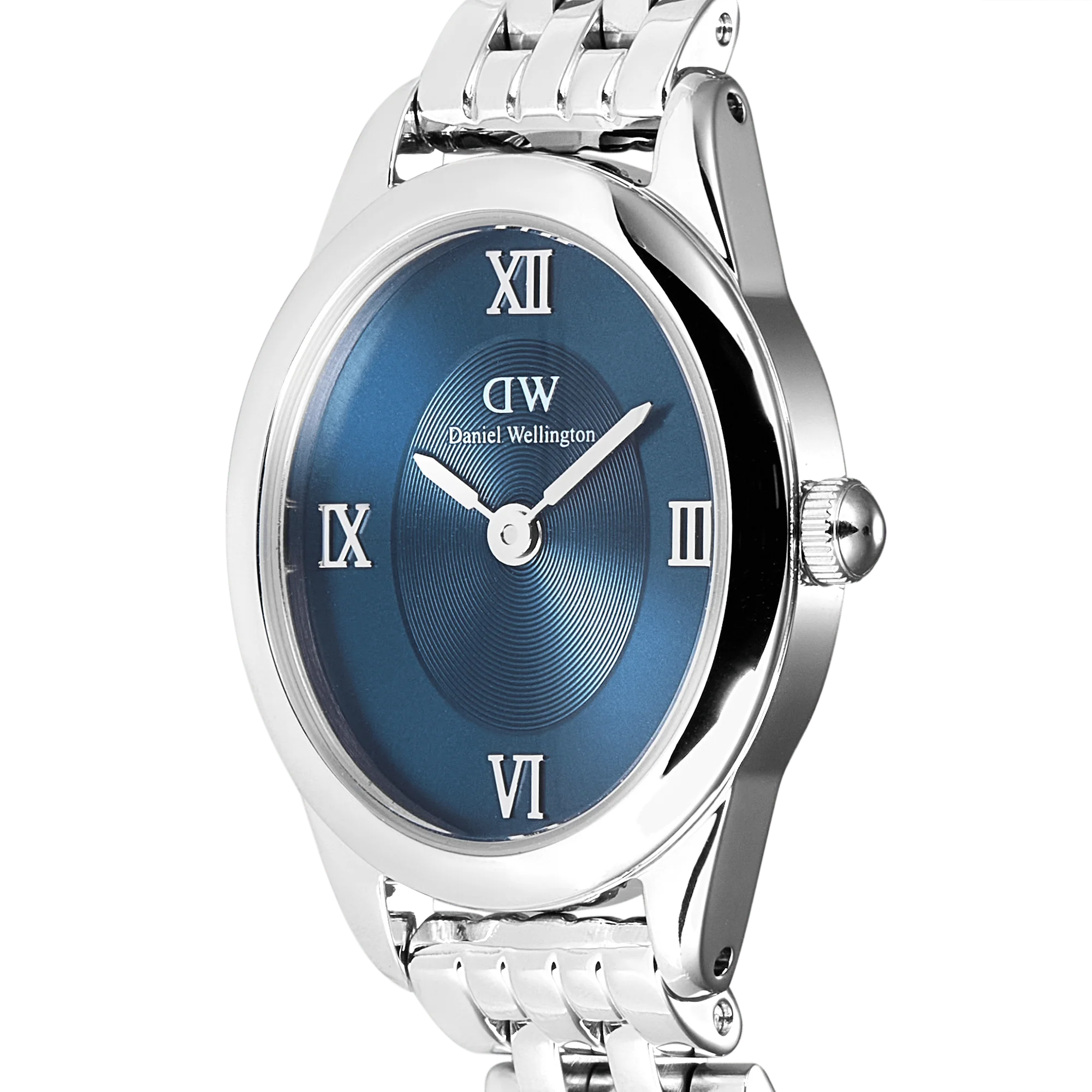 Orologio Daniel Wellington Ophelia Mini, Arctic Silver quadrante blu, 25.5x22mm - DW00100807