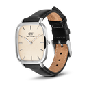 Orologio Daniel Wellington Marlon Sheffield Linen Silver, cinturino in pelle e quadrante Beige, 36MM - DW00100813