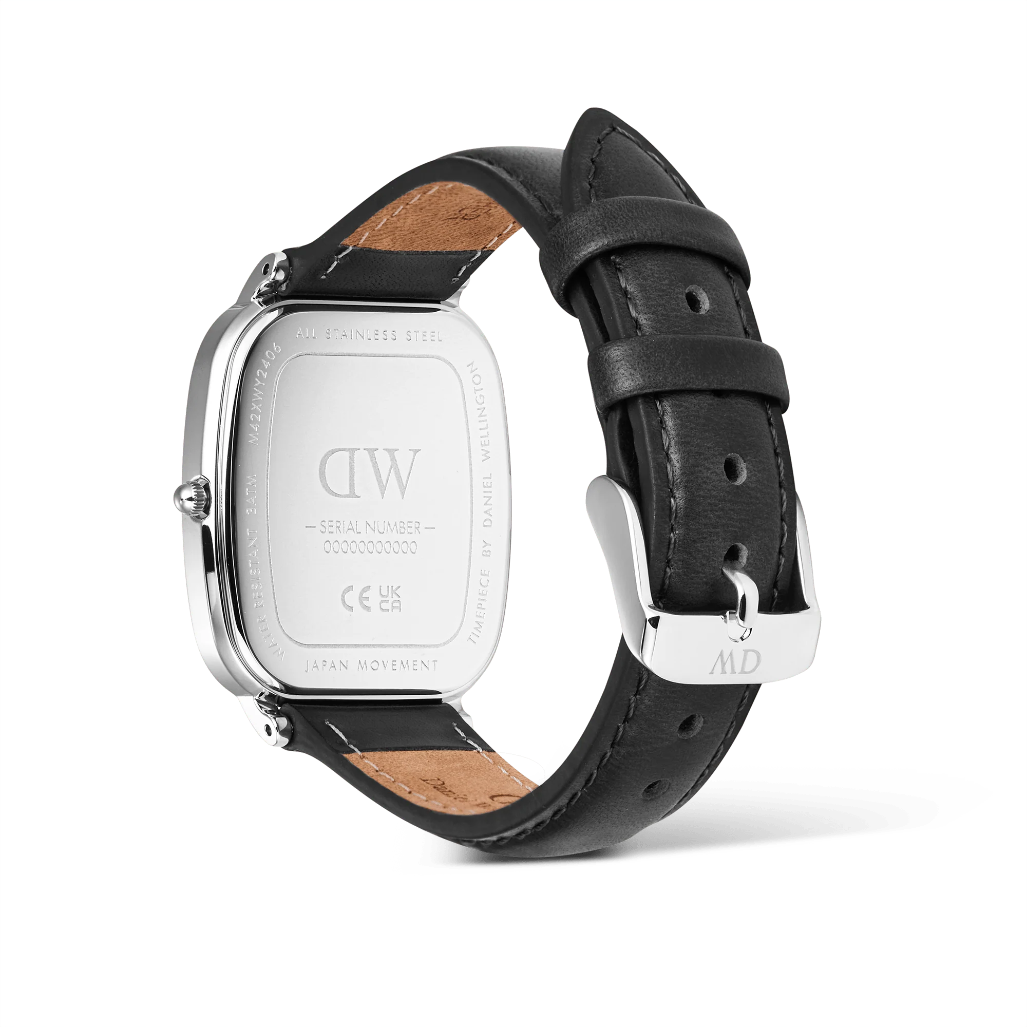Orologio Daniel Wellington Marlon Sheffield Linen Silver, cinturino in pelle e quadrante Beige, 36MM - DW00100813