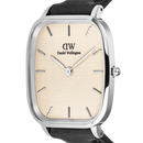 Orologio Daniel Wellington Marlon Sheffield Linen Silver, cinturino in pelle e quadrante Beige, 36MM - DW00100813