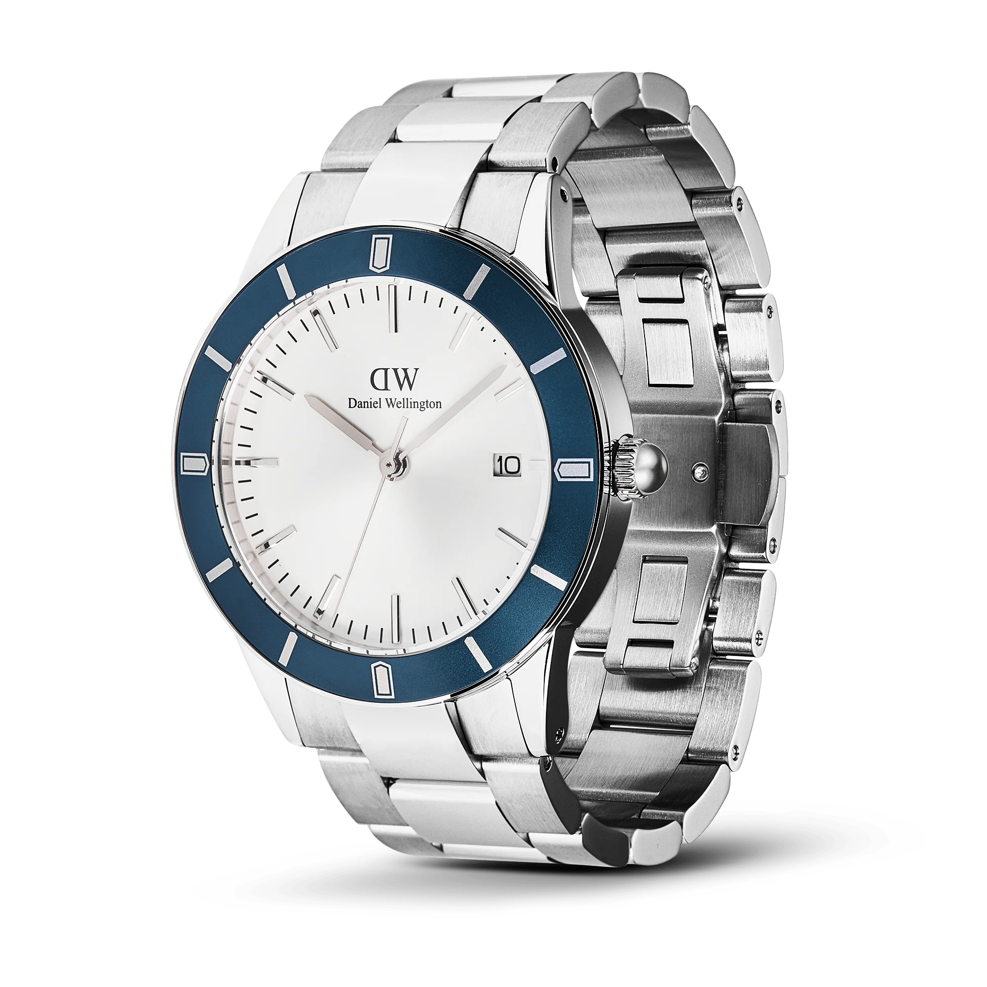 Orologio Daniel Wellington Iconic Paradigma Link Blue Bezel Silver, 40mm - DW00100818