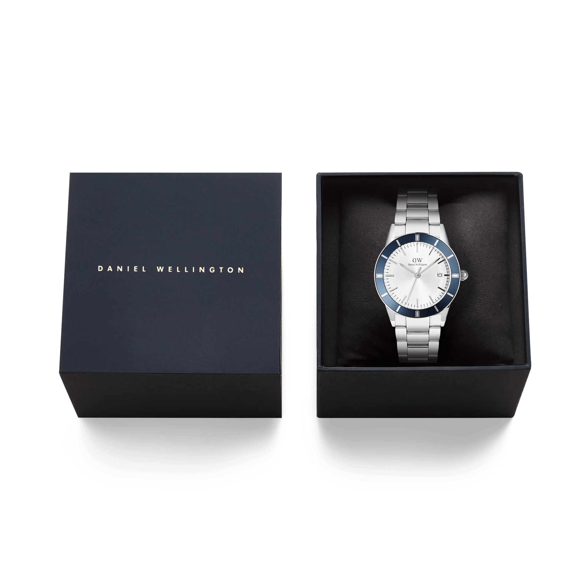 Orologio Daniel Wellington Iconic Paradigma Link Blue Bezel Silver, 40mm - DW00100818