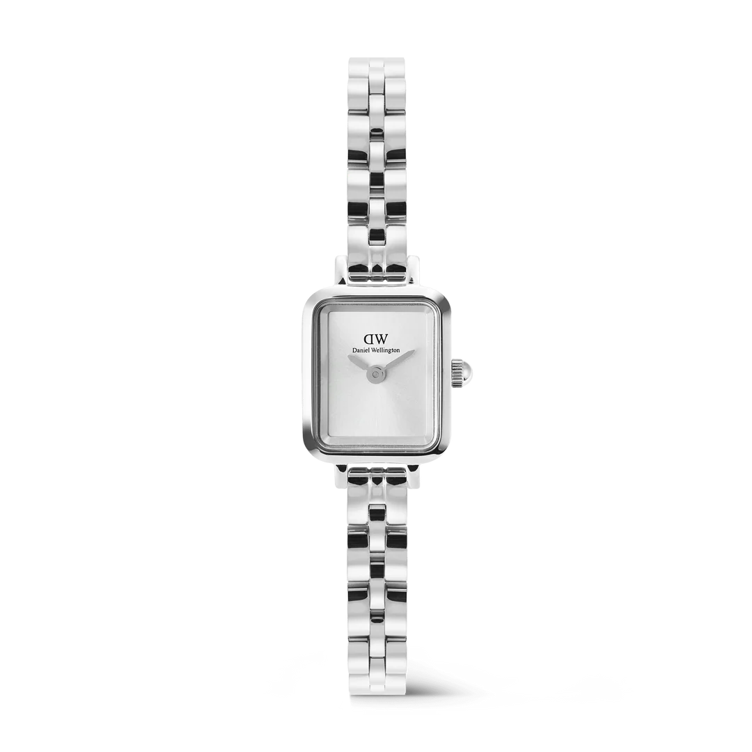 Orologio Daniel Wellington Quadro Mini Arch 3-link White Sunray Silver, 18mm - DW00100844