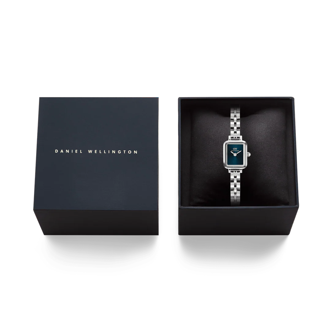 Orologio Daniel Wellington Quadro Mini Arch 3-link Arctic Sunray Silver, 18mm - DW00100846