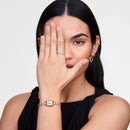 Orologio Daniel Wellington Quadro Mini Arch 3-link White Sunray Gold, 18mm - DW00100850