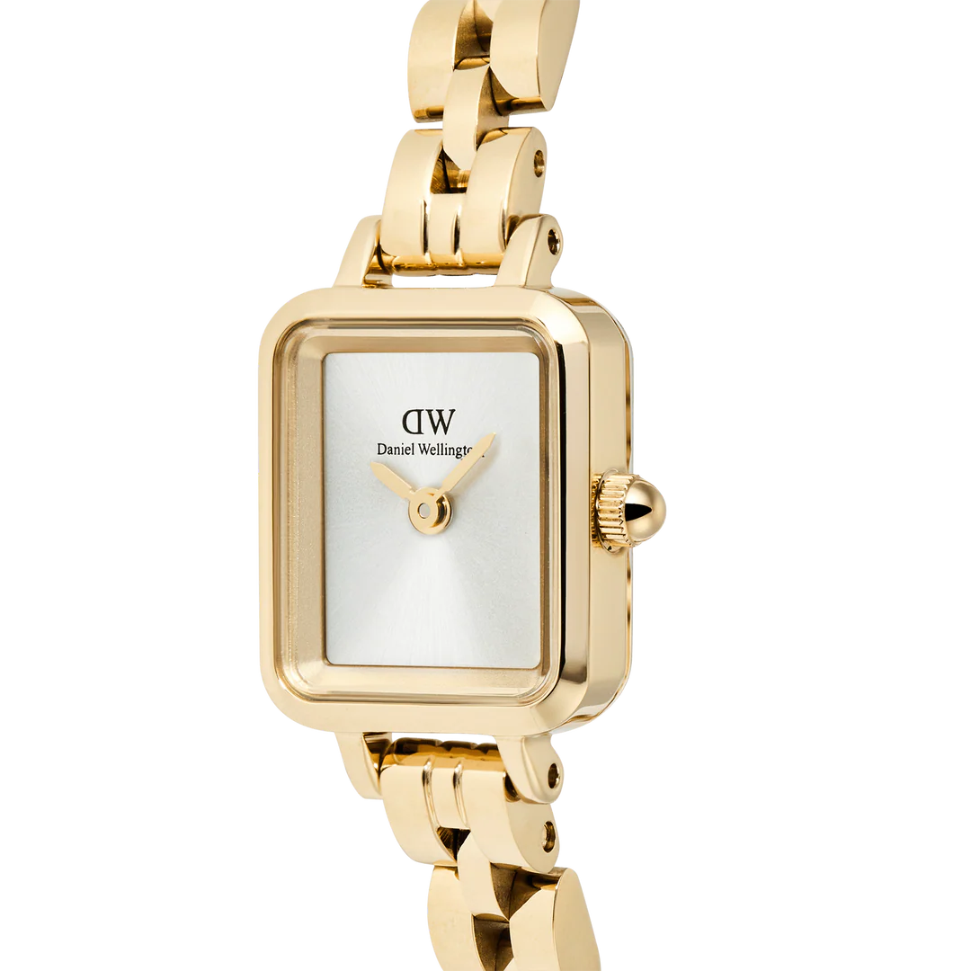 Orologio Daniel Wellington Quadro Mini Arch 3-link White Sunray Gold, 18mm - DW00100850