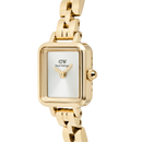 Orologio Daniel Wellington Quadro Mini Arch 3-link White Sunray Gold, 18mm - DW00100850