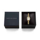Orologio Daniel Wellington Quadro Mini Arch 3-link White Sunray Gold, 18mm - DW00100850