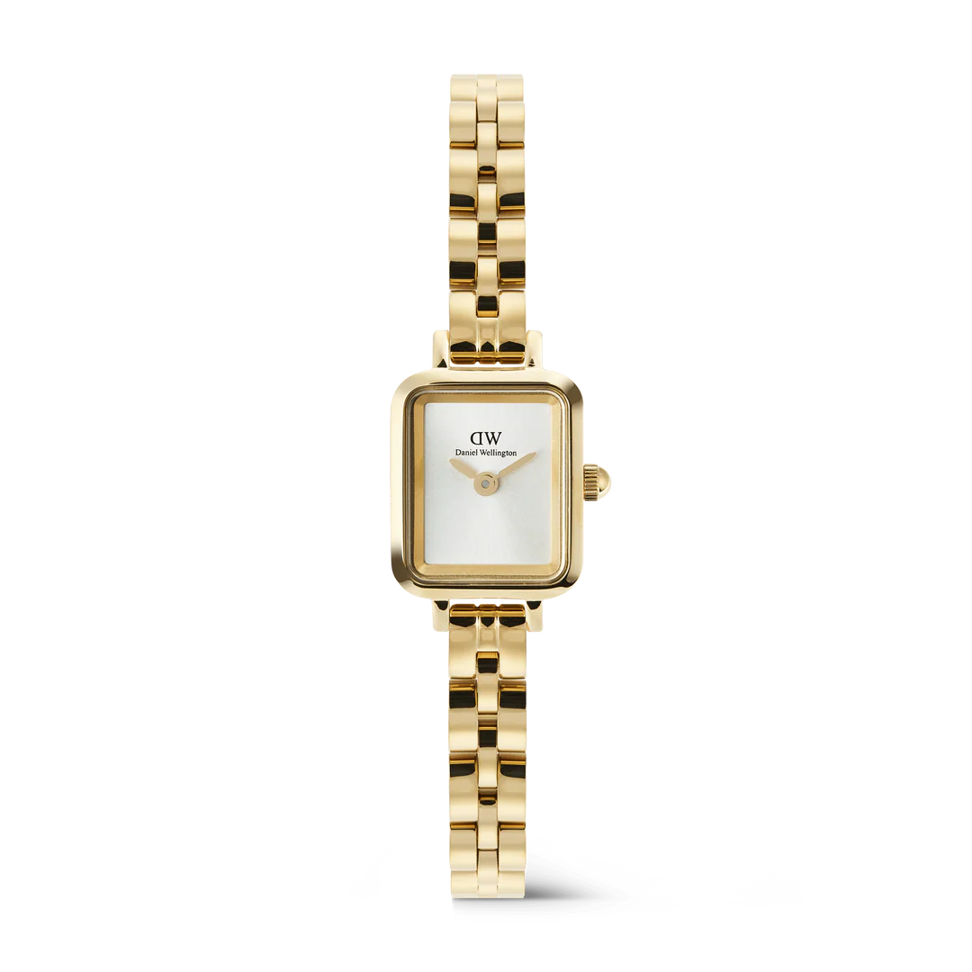 Orologio Daniel Wellington Quadro Mini Arch 3-link White Sunray Gold, 18mm - DW00100850