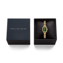 Orologio Daniel Wellington Quadro Mini Arch 3-link Emerald Sunray Gold, quadrante verde smeraldo, 18mm - DW00100852