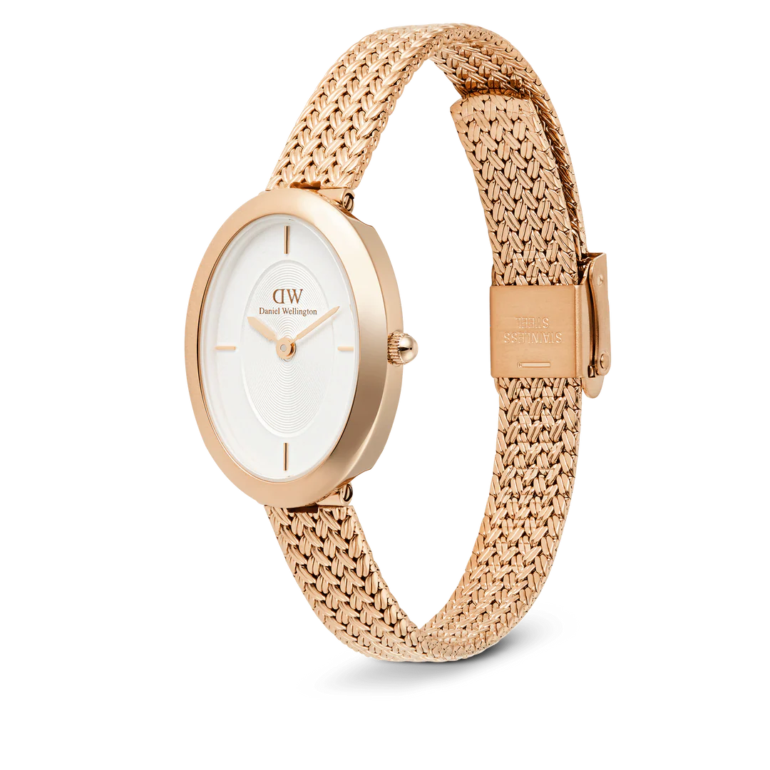 Orologio Daniel Wellington Juliette Braided Mesh White Sunray Rose Gold, 26mm - DW00100883